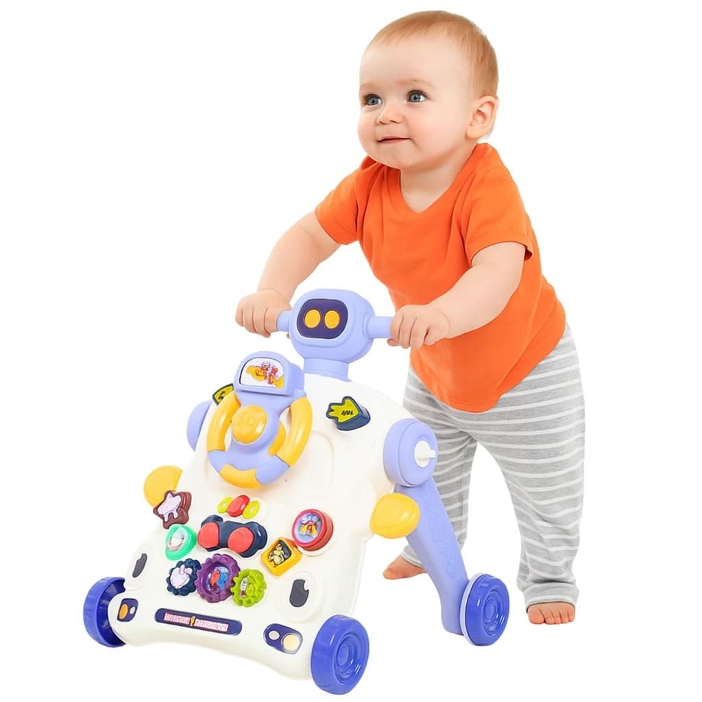 Andador de Atividades Bebê 3 em 1 Azul - Castela