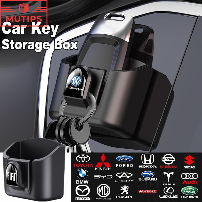 【MUTIPS】Caixa De Armazenamento De Chave De Carro , Organizador De Controle Remoto , Slot Para Cartão , Mini Gancho