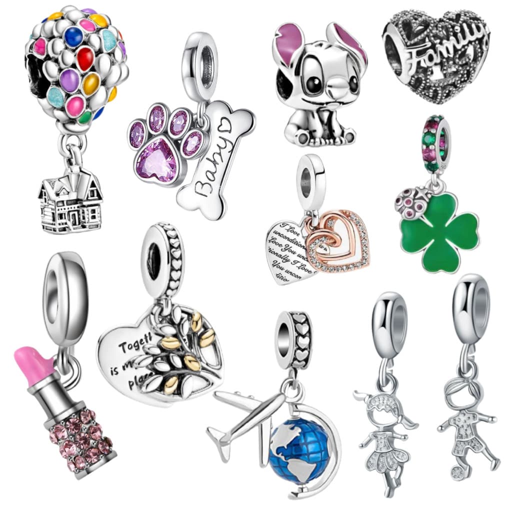 berloque prata 925 pingente básico pulseira feminina acessório diário