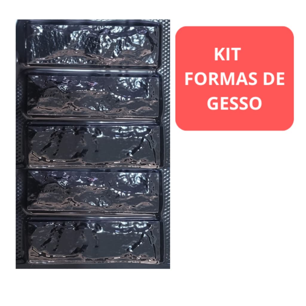 forma de gesso cimento pedra Chile kit com 5 unidades 24x8cm