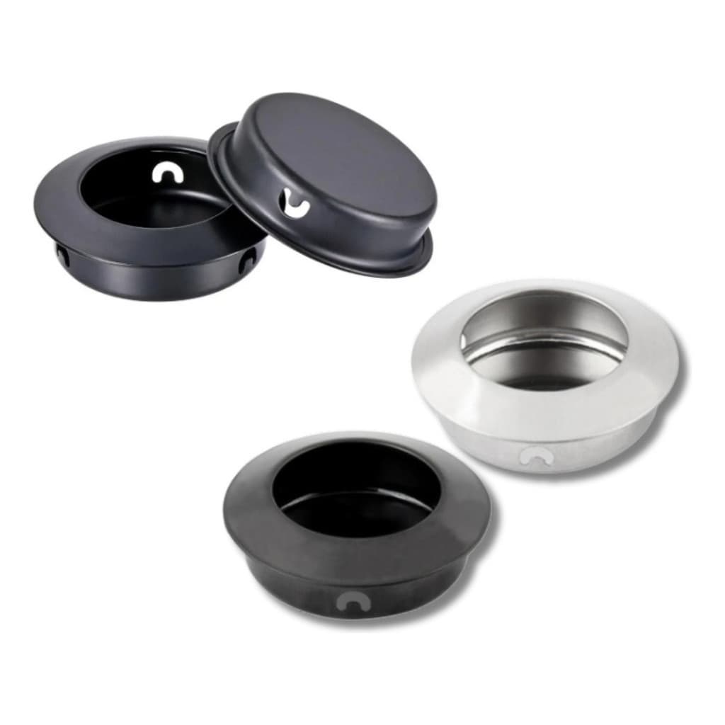 Kit 15 Puxadores Embutidos Gavetas Moveis PRETO