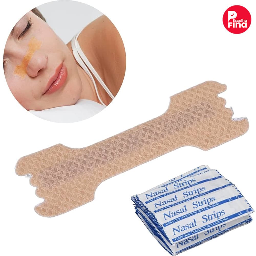 Dilatador Nasal Adesivo Antirônco - Tiras Nasais Kit com 10, 20, 30 ou 60 Unidades