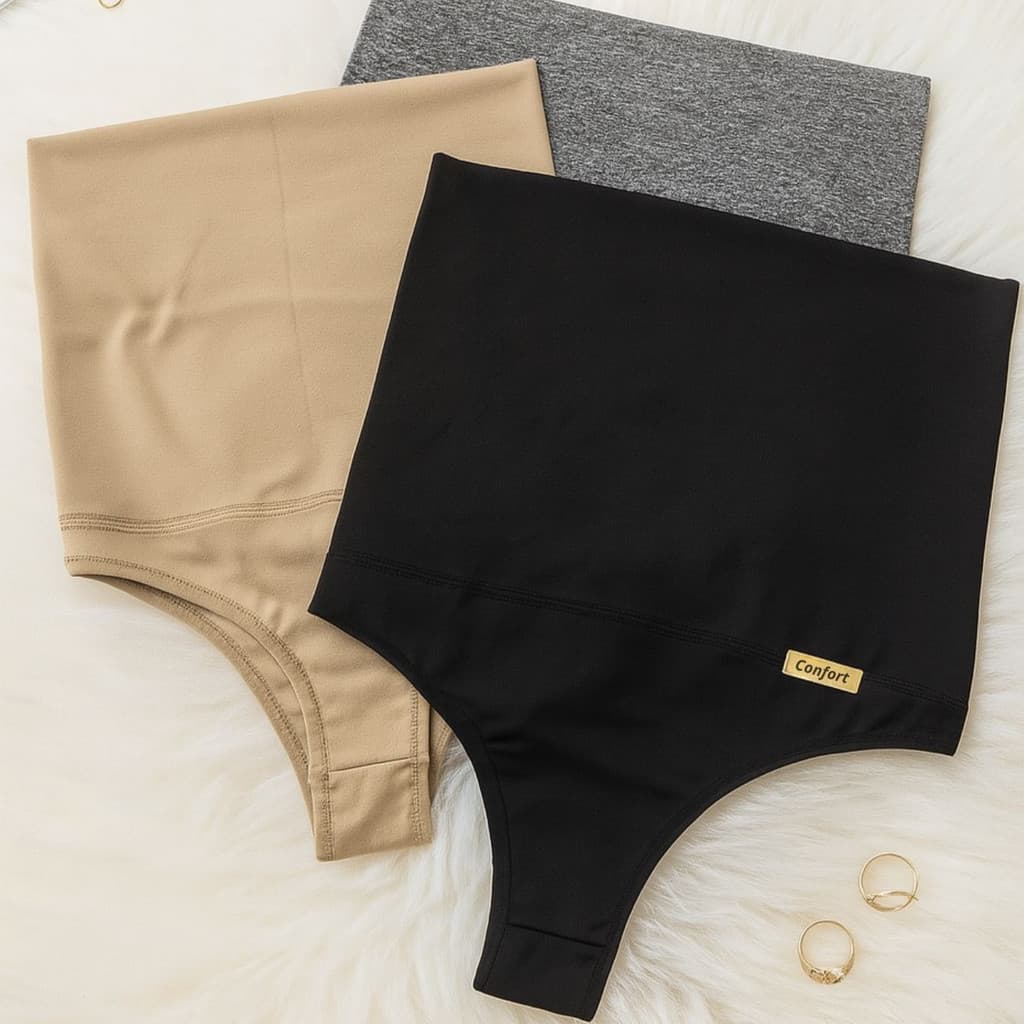 Calcinha Cinta Modeladora Suplex Duplo Alta Compressão Segura Barriga - Cris