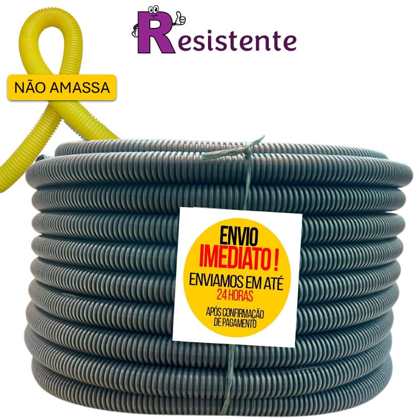 CONDUITE REFORÇADO 3/4" Cinza (REFORFLEX ) 15/25/50 METROS - CANDUIT