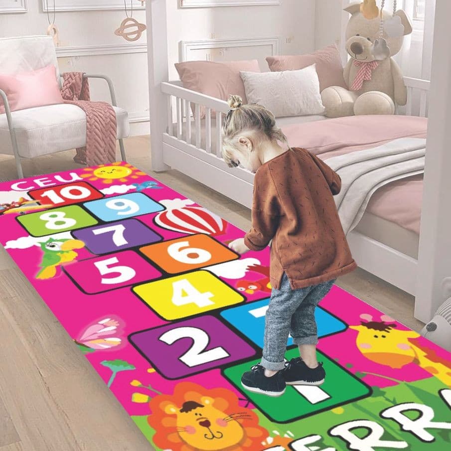 Amarelinha Pedagógico Infantil - Brincadeiras Lúdicas - Atividade de Coordenação Motora