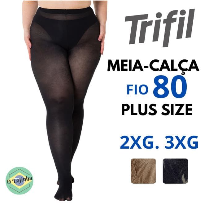 MEIA-CALÇA FIO 80 OPACA PLUS SIZE TRIFIL