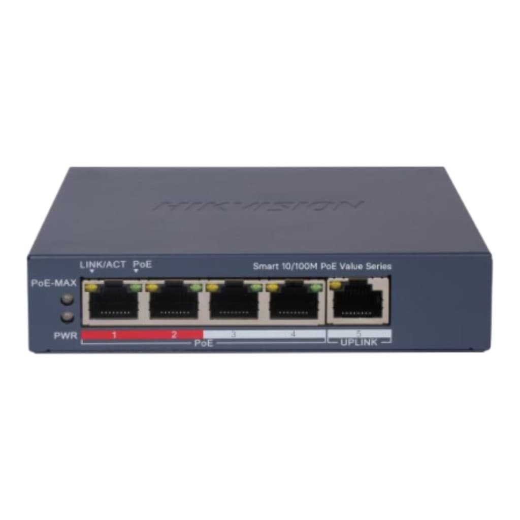 Switch 4 portas DS-3E1105P-EI/M POE inteligente Ethernet rápido