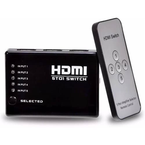 Hub Switch Hdmi 5 Portas / Com Controle/ Pronta Entrega