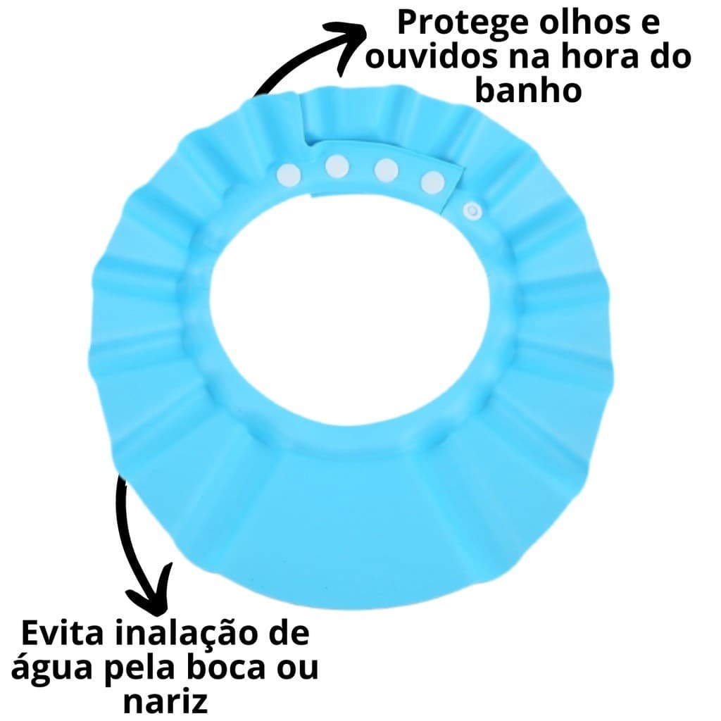 CHAPEU DE BANHO PARA BEBE PROTEGE OLHOS E OUVIDOS