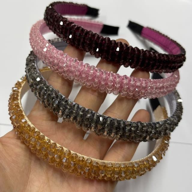 Moda de alta classe Tiara Media com miçangas e pequenos cristais moda feminina