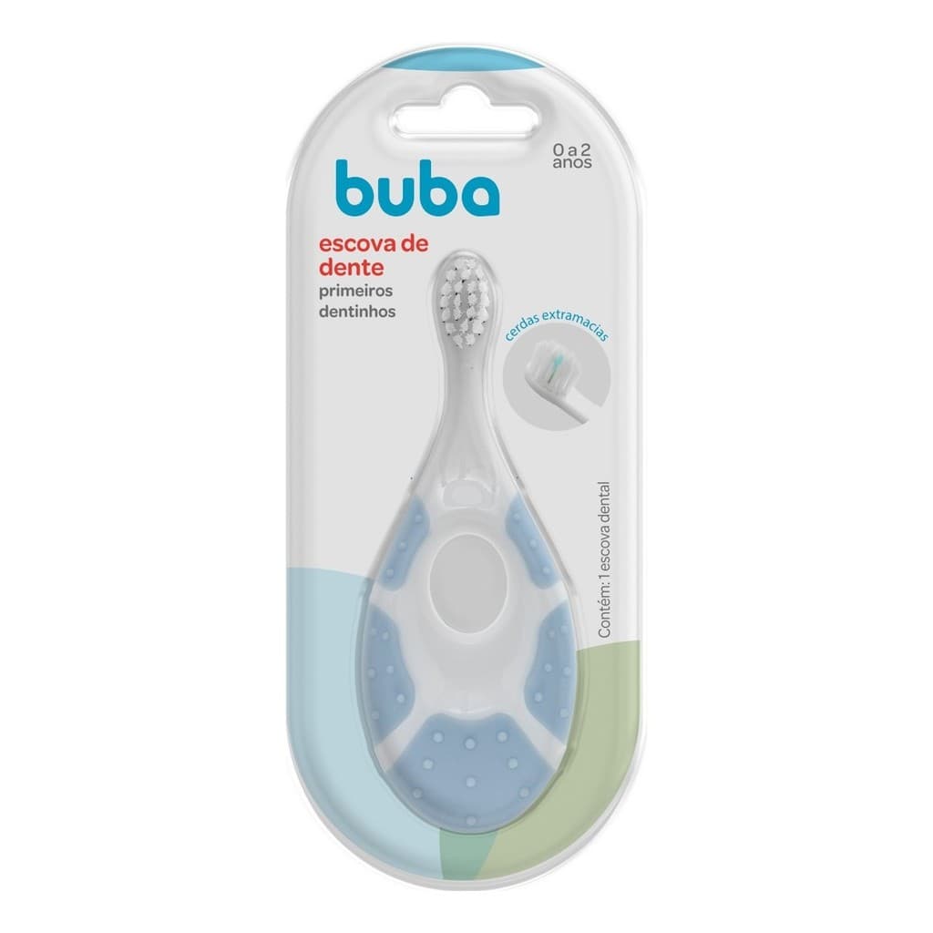 Escova Dente Bebê Buba Primeiros Dentinhos Extramacia 0 a 2 Anos