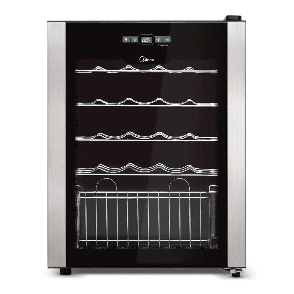 Adega Climatizada Midea 24 garrafas WBB Preta
