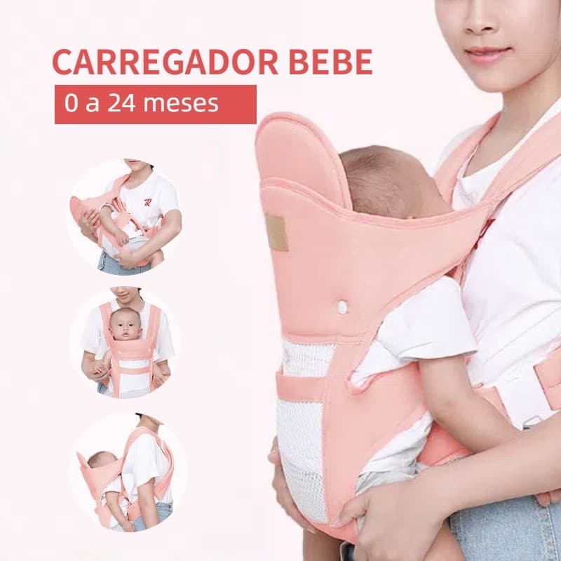 Canguru Bebê Passeio Ergonômico Confortável 4 Em 1 Para Recem Nascido Menina Menino 2 a 18 Meses