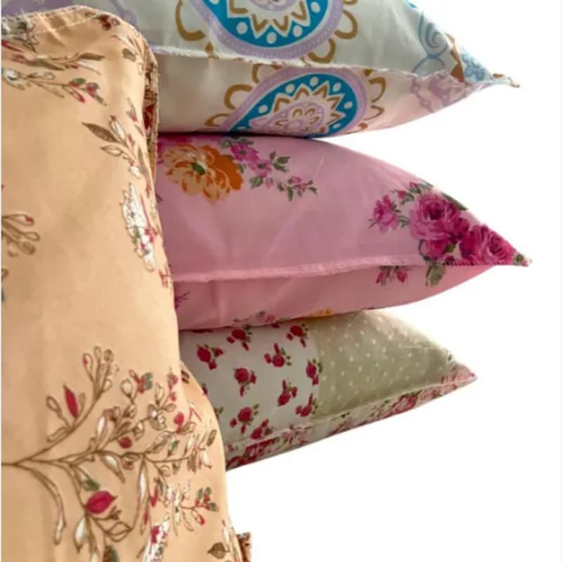 Kit 3 Travesseiros Cheio Estampado Liso Macio Aconchegante Suave Sortido