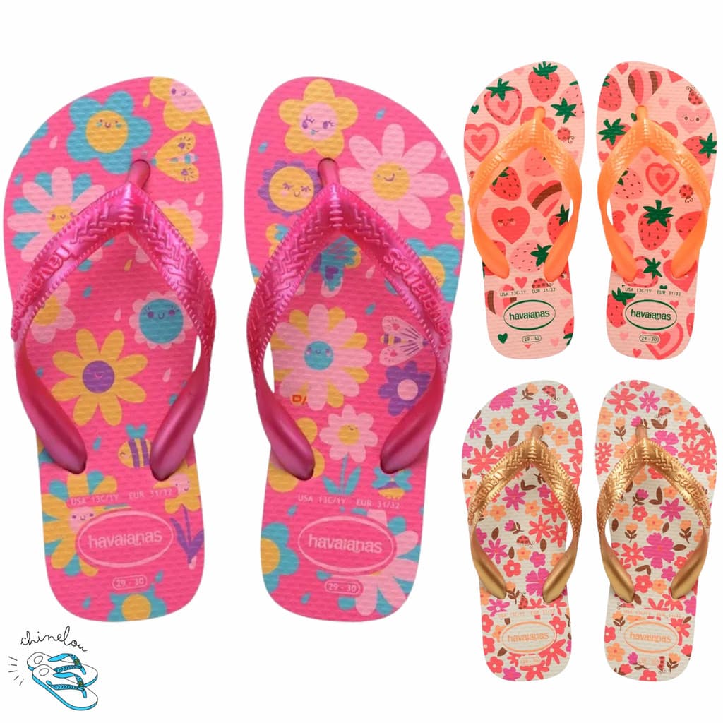 Sandalia Chinelo Havaianas Flores Verao Delicado Meninas Original