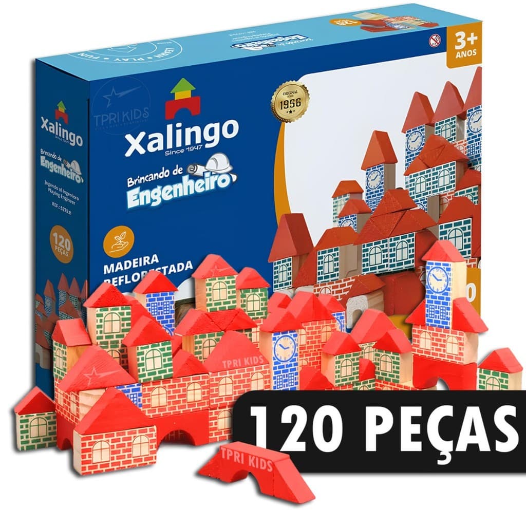 BRINQUEDO EDUCATIVO ENGENHEIRO 120 PEÇAS BLOCOS DE MONTAR PEDAGÓGICO INFANTIL CRIANÇA MENINO MENINA BEBÊ TERAPÊUTICOS