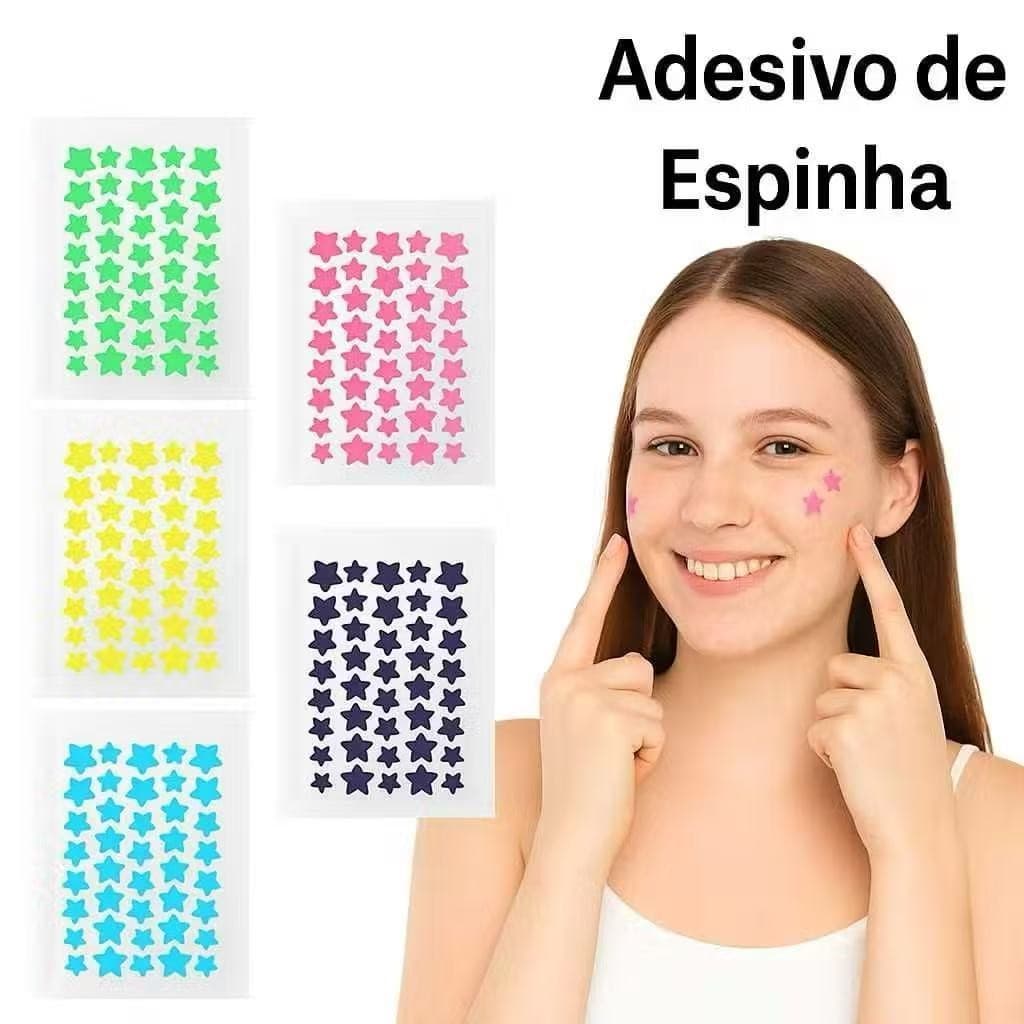 Adesivos Secador de Espinhas Patches em formato de estrelas - cores sortidas
