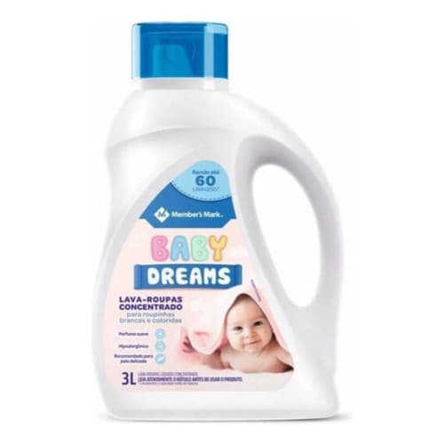 Sabão Liquido 3l Hipoalergênico Suave Lava Roupa Baby Dream