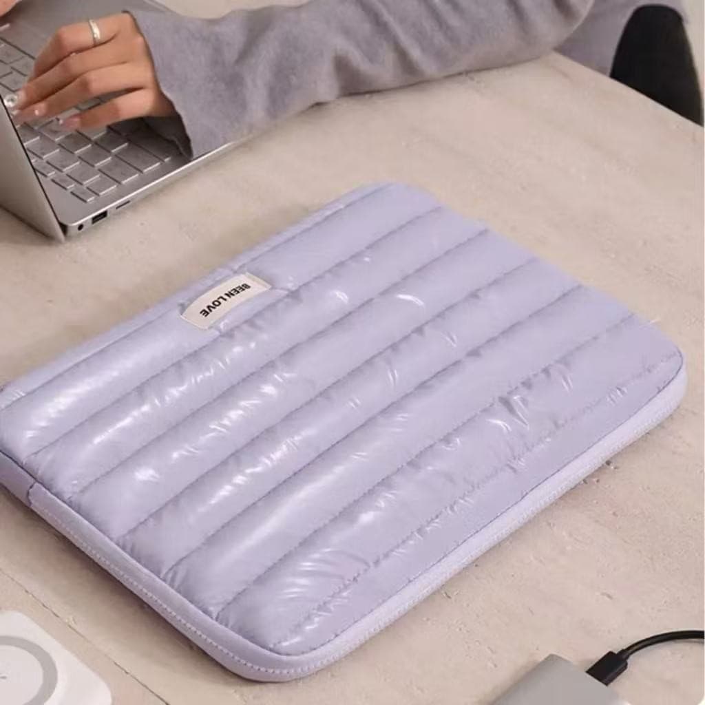 Bolsa Para Notebook Premium Metalizada Nova Moda  Capa Protetora Acolchoada  Macia À Prova De Choque