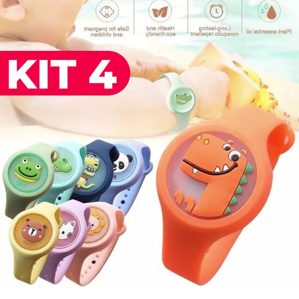 Pulseiras Infantil Menino Anti Mosquito com LED Durável e Ajustável