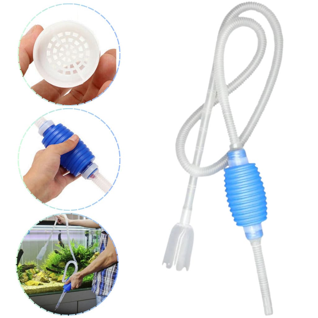 Sifão Aspirador Para Limpeza De Aquário e Lago Com Bomba De Sucção Sifonador AT-323 Aquatank
