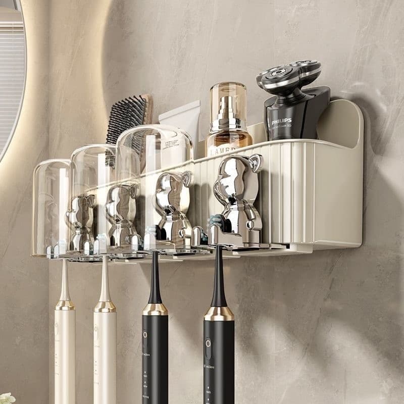 Porta escova de dentes para banheiro montado na parede