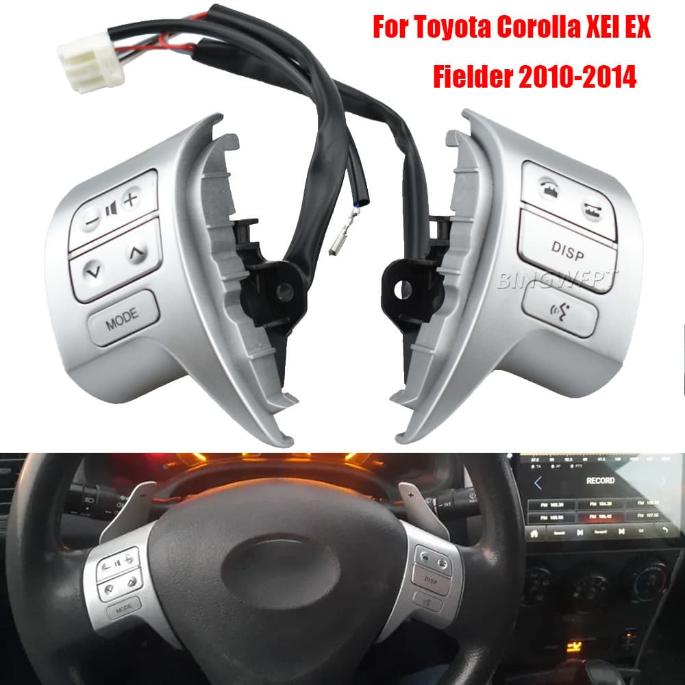 Novo Para TOYOTA Corolla XEI EX Fielder 2010 2011 2012 2013 2014 Interruptor De Controle De Áudio Do Volante