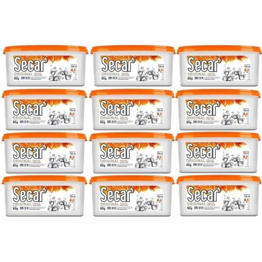 Kit 12 Anti Mofo Secar 80g Original Desumidificador Evita Umidade Fungos Cheiro Armários