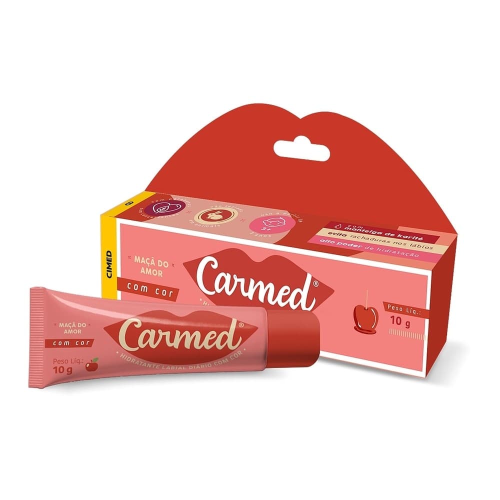 Hidratante Labial Carmed Maçã do Amor com Cor 10g
