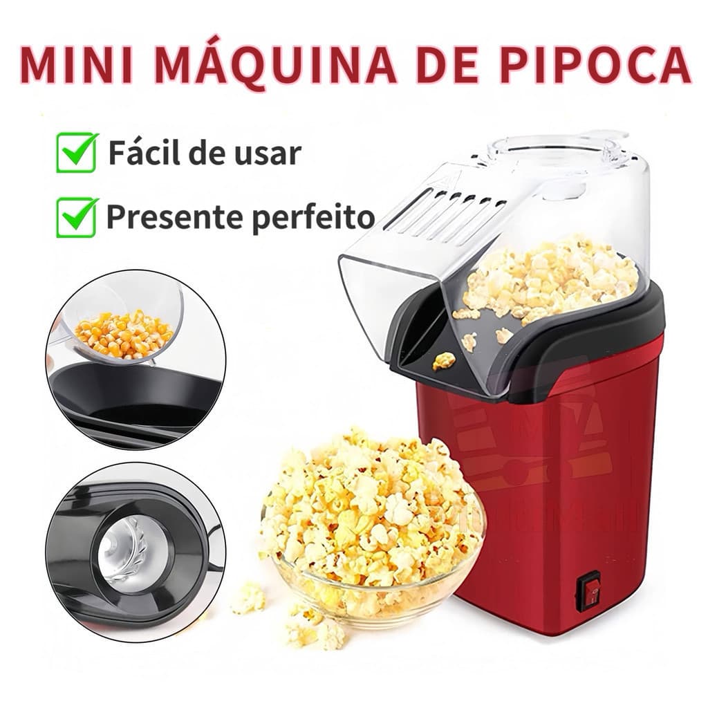 PIPOQUEIRA ELÉRICA 110V OU 220V  Máquina Fazer Pipoca Sem Óleo  Envio Imediato