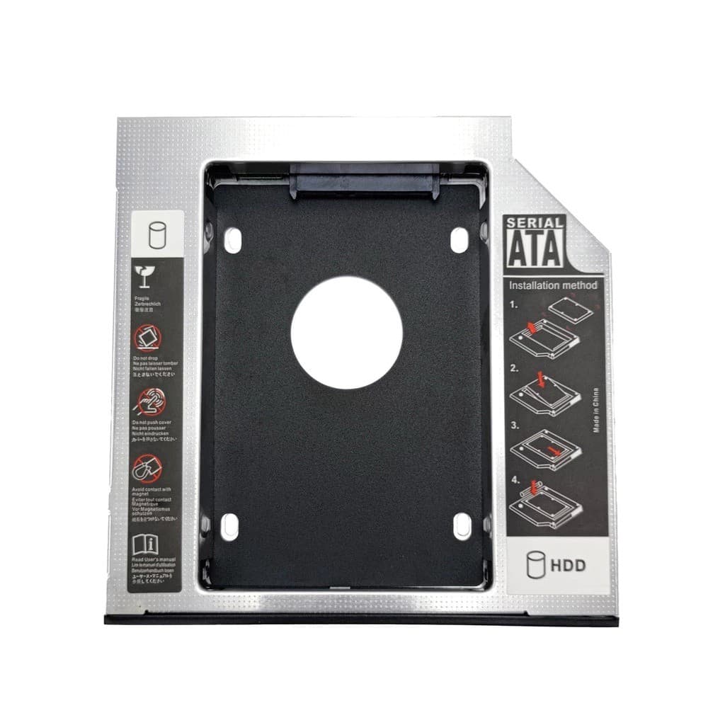Adaptador Caddy 2° HD SSD/DVD Notebook 9,5mm ou 12.7mm