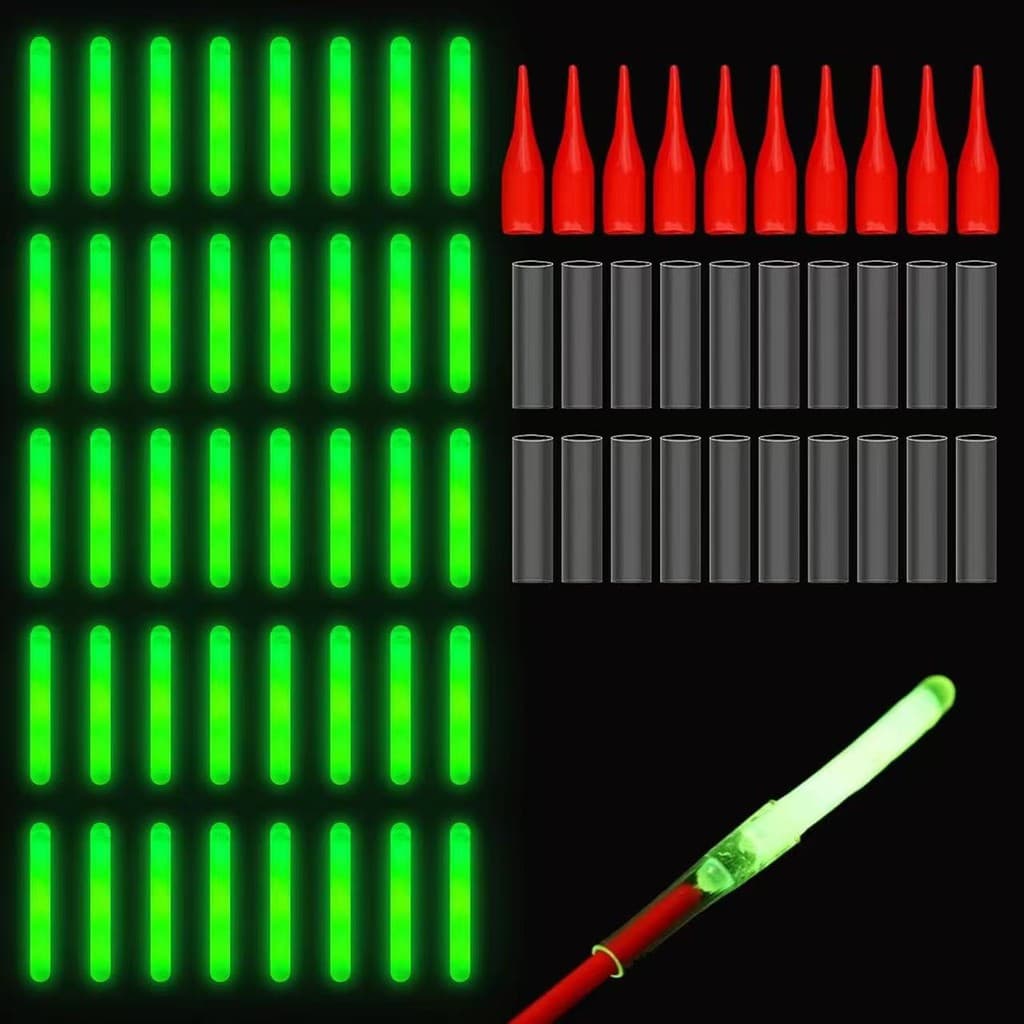Kit 50 Bastão Luz Química Luminoso Pesca Noturna 30m Visibilidade Multi Uso Boia, Ponteira, Chicote,