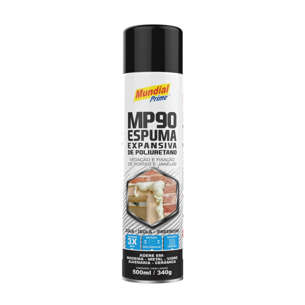 Espuma expansiva PU 500ml 320g - Mundial Prime
