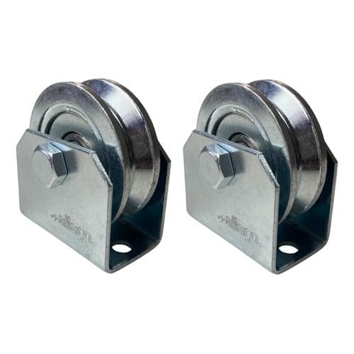 Kit 2 Roldana Aliaço Portão 2 Polegadas (5,0 Cm) Trilho Em V