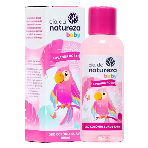 Deo Colônia Suave Infantil Lavanda Rosa 100ml - Cia da Natureza Baby