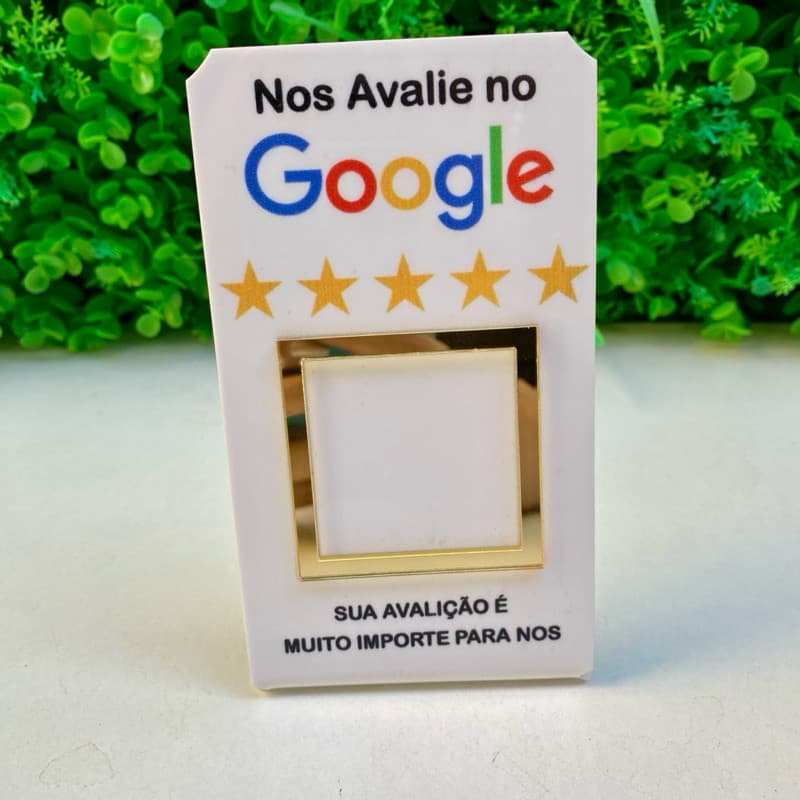Display Placa Qr code de Avaliação do google de mesa para balcao