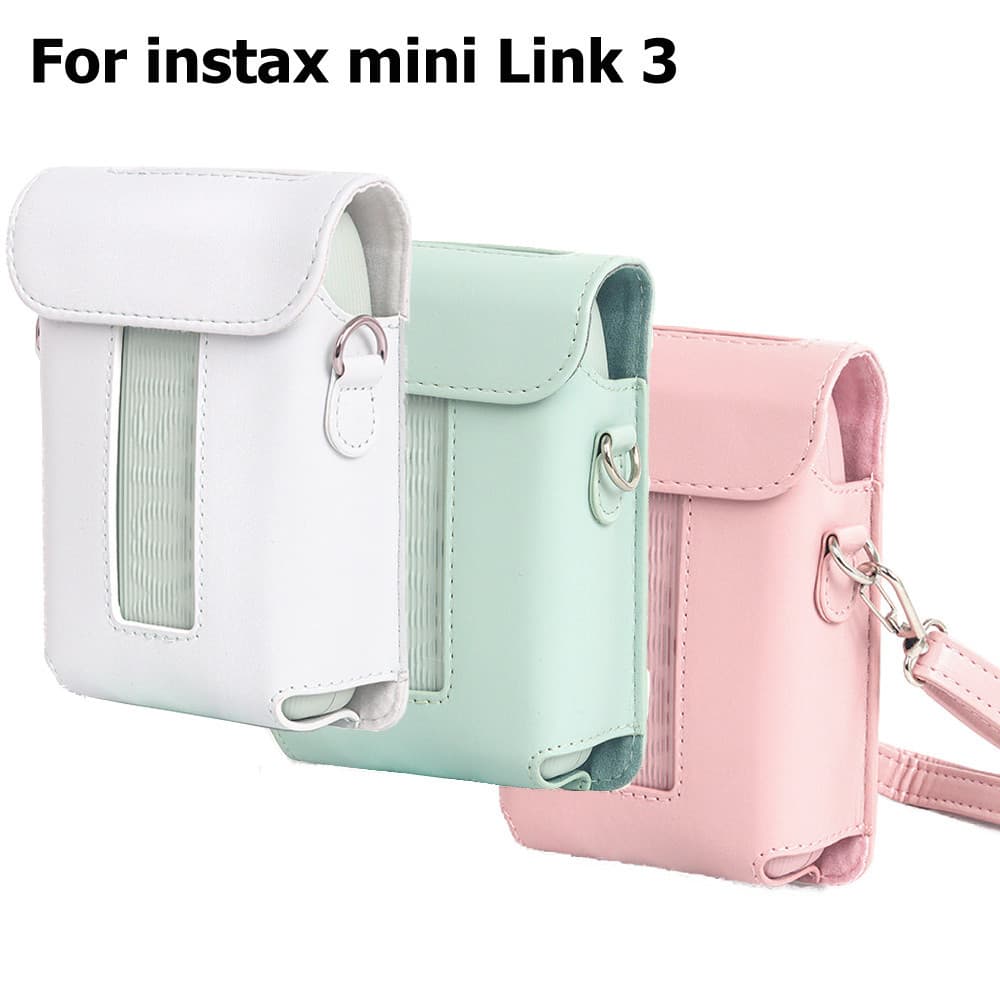 Bolsa De Couro PU Para Fujifilm Instax Mini Link 3 Pritner