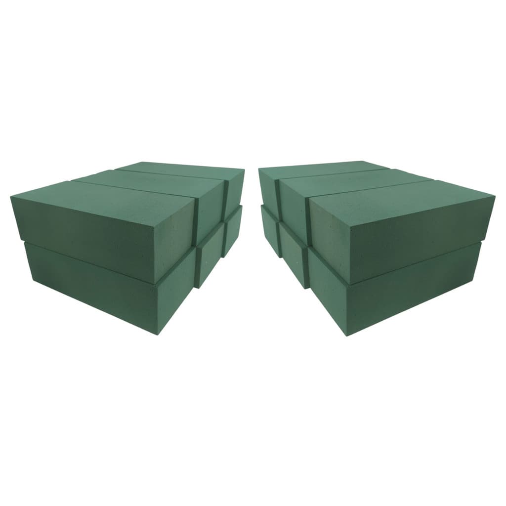 Espuma Floral Fenólica C/ 12un Tijolo 6,8 X 10 X 23cm