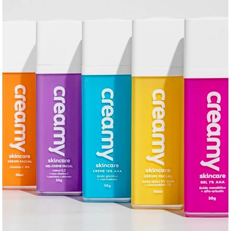 Crea-my Skincare 30g (Ácido Mandélico 7 % , Lático 5 Vitamina C 10 Retinol 0.3 Ouro)