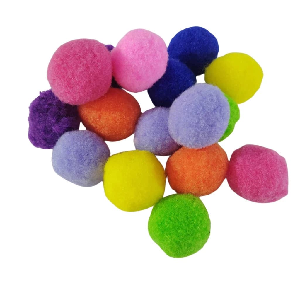 Pompom 40MM 50UN 50 Pompom Cores Mix, Para artesanatos, laços infantis, laços pet, banho e tosa