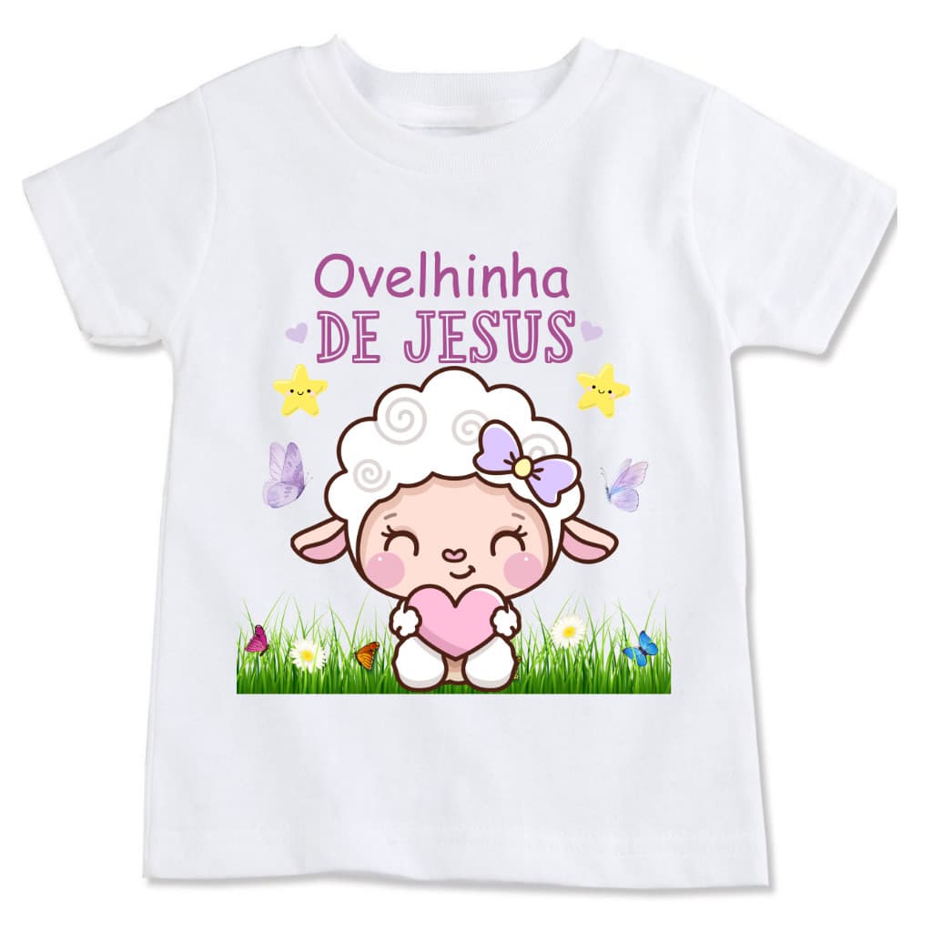 Camiseta camisa BLUSA gospel ovelhinha de Jesus