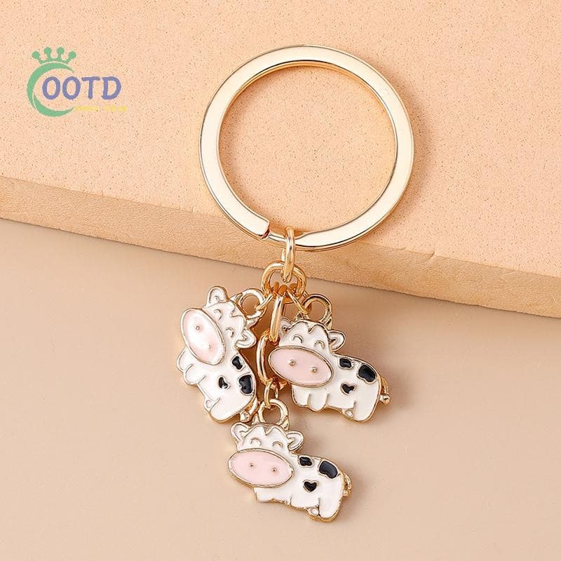 Moda Hoje Vaca Chaveiro Cowgirl Presentes-Chaveiros Acessórios Impressão Bonito Meninas Coisas .