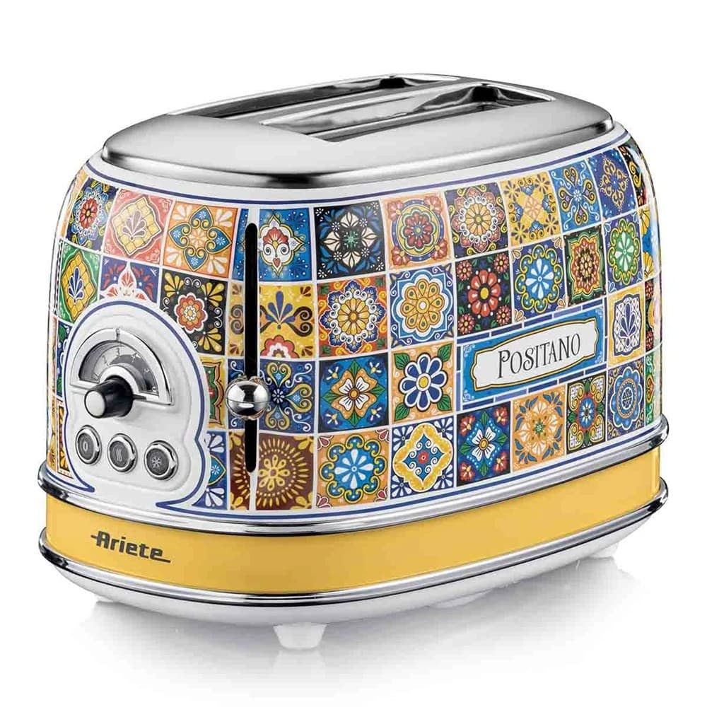 TORRADEIRA ELÉTRICA ARIETE POSITANO PARA 2 FATIAS 750W 6 NÍVEIS DE TOSTAGEM 127V 00C01551NARBR