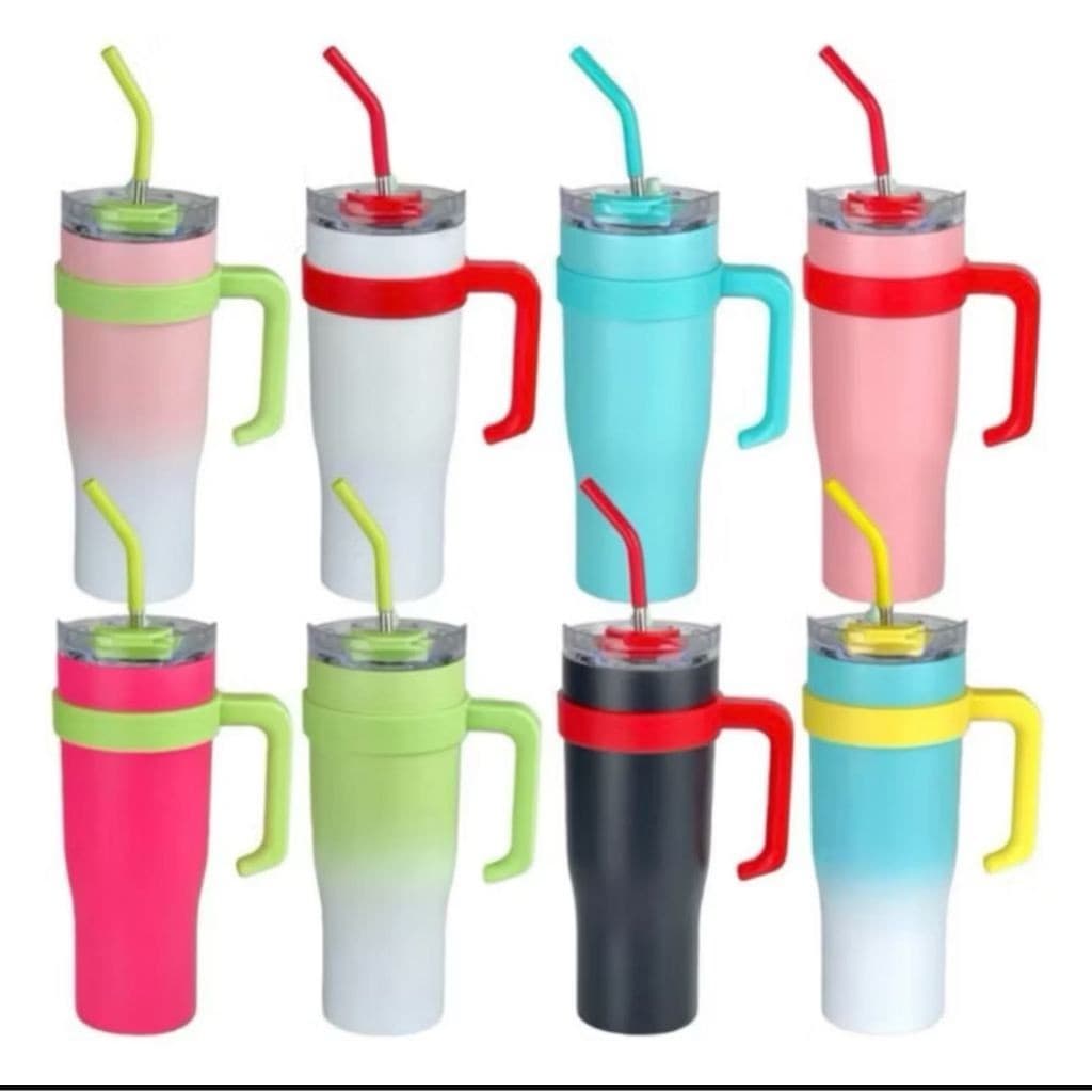 Copo Térmico inox 1200ml 1,2 Litros Com Alça E Canudo Copo Inoxidável Ótima Qualidade