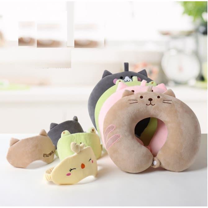 Almofada De Pescoço 8 modelos Para Descanso Viagens Bichinhos Criança  Adulto presente