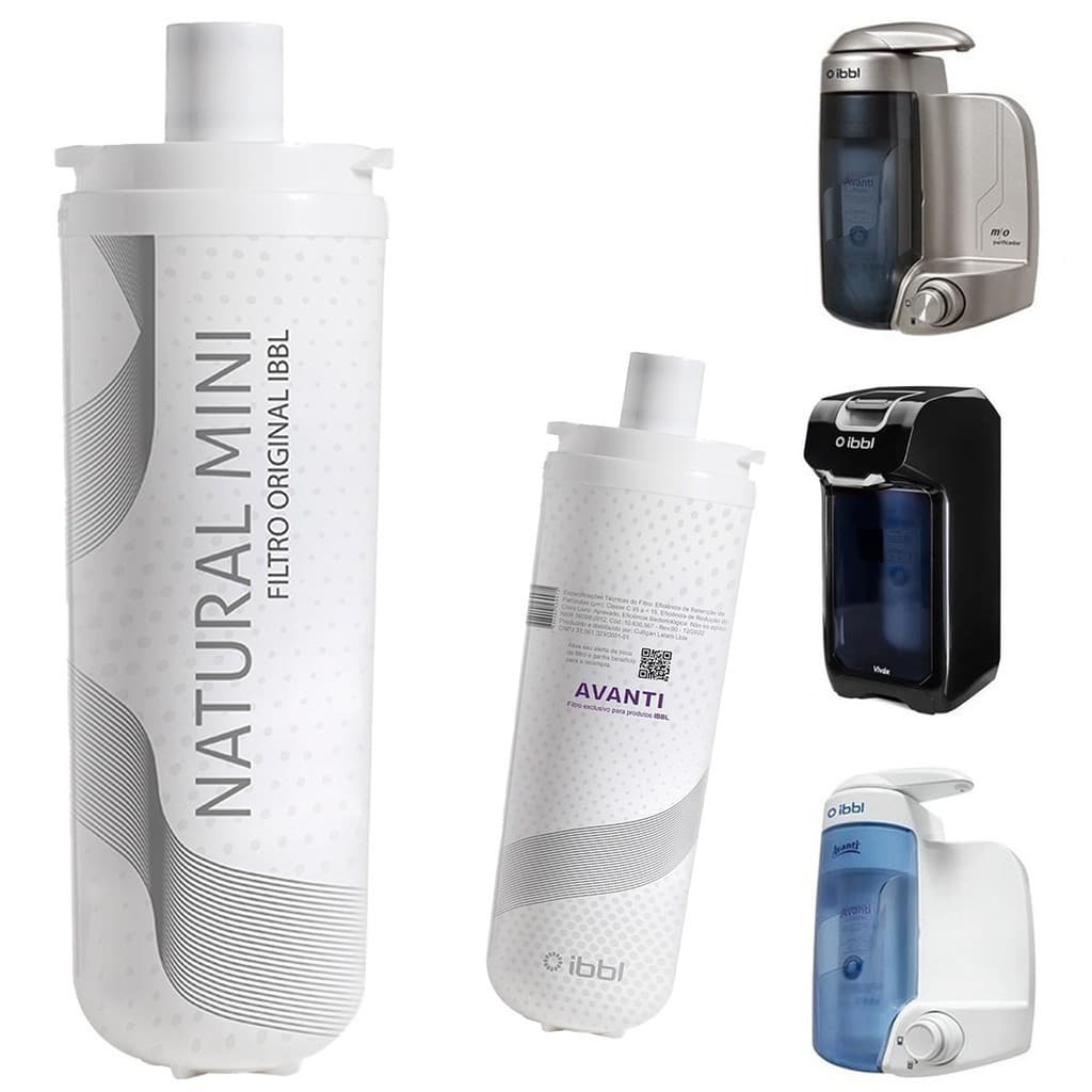 Refil Natural Mini Avanti e Mio Filtro Para Purificador Água IBBL Original