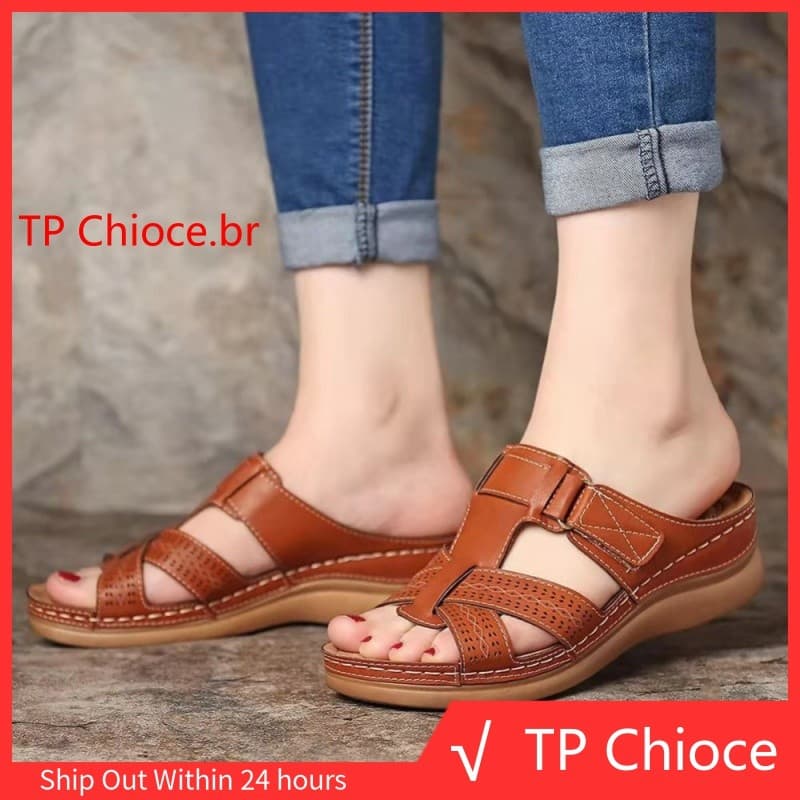 Sandálias ortopédicas femininas Slip On Open Toe 6638 VMDJ