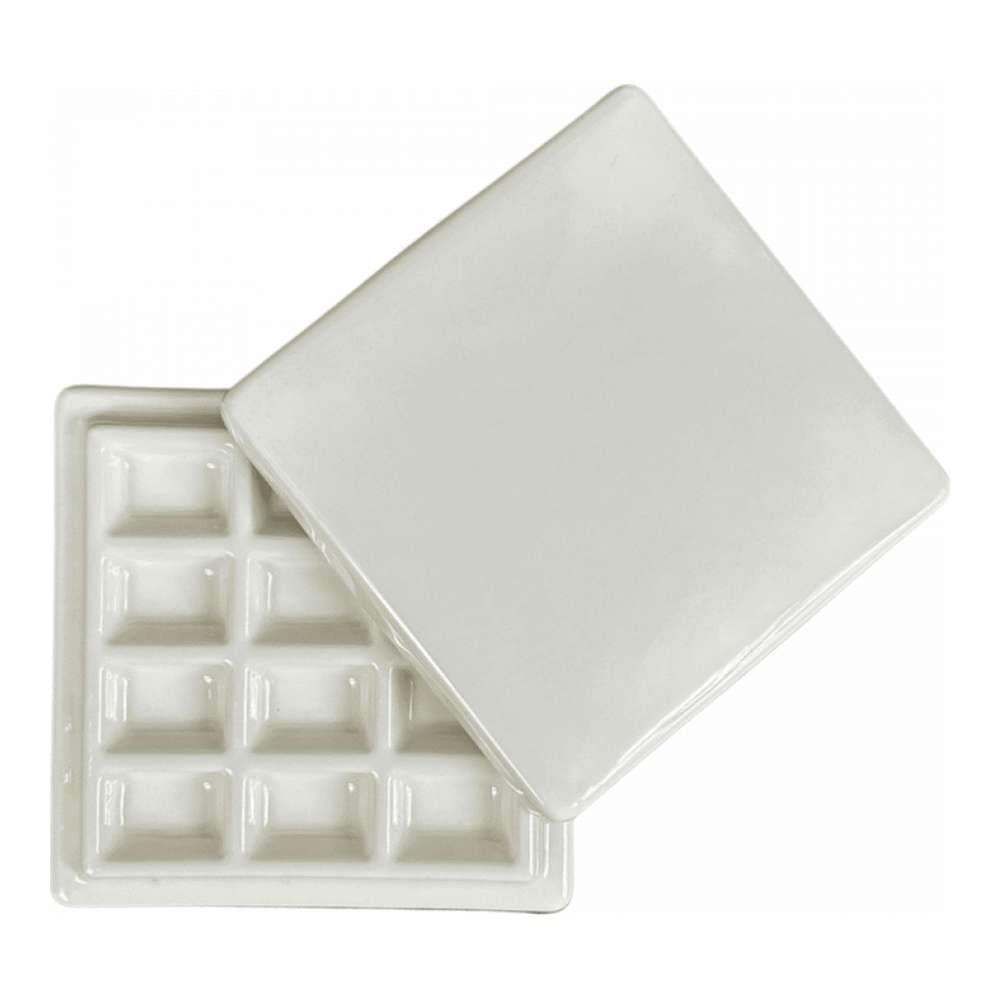 GODET CERAMICA COM TAMPA 12 CAVIDADES 9,7X9,7cm A259