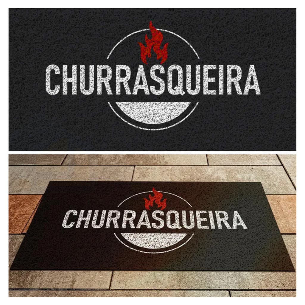 Tapete Capacho de Porta Carpete Vinílico Bem-Vindo Vários Modelos Estampado Decoração 80x40cm