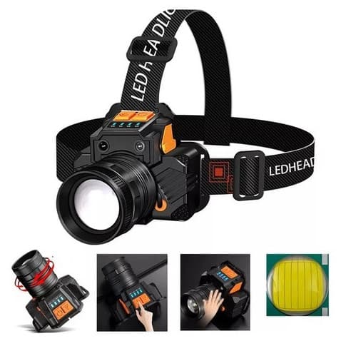 Lanterna De Cabeca Prova Dagua Farol De Cabeça Potente Forte